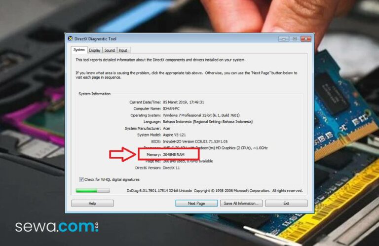 Cara Mengecek RAM Komputer